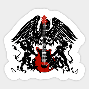 red guitar Sticker